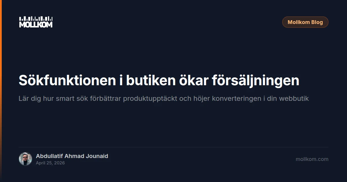 Sökfunktionen i butiken ökar försäljningen