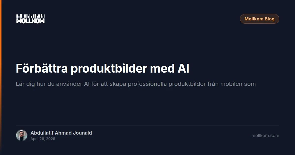 Förbättra produktbilder med AI