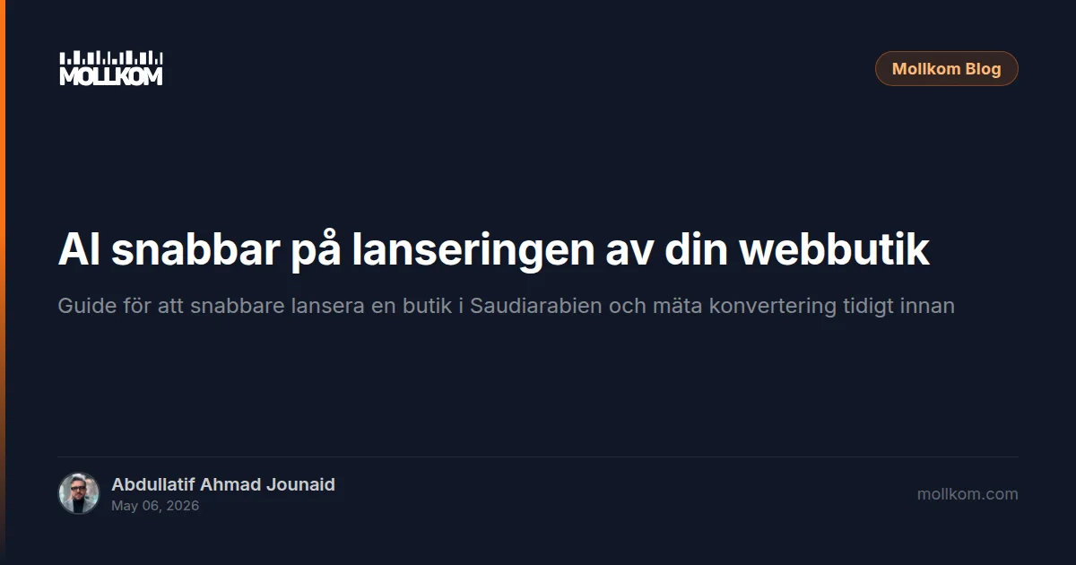 AI snabbar på lanseringen av din webbutik