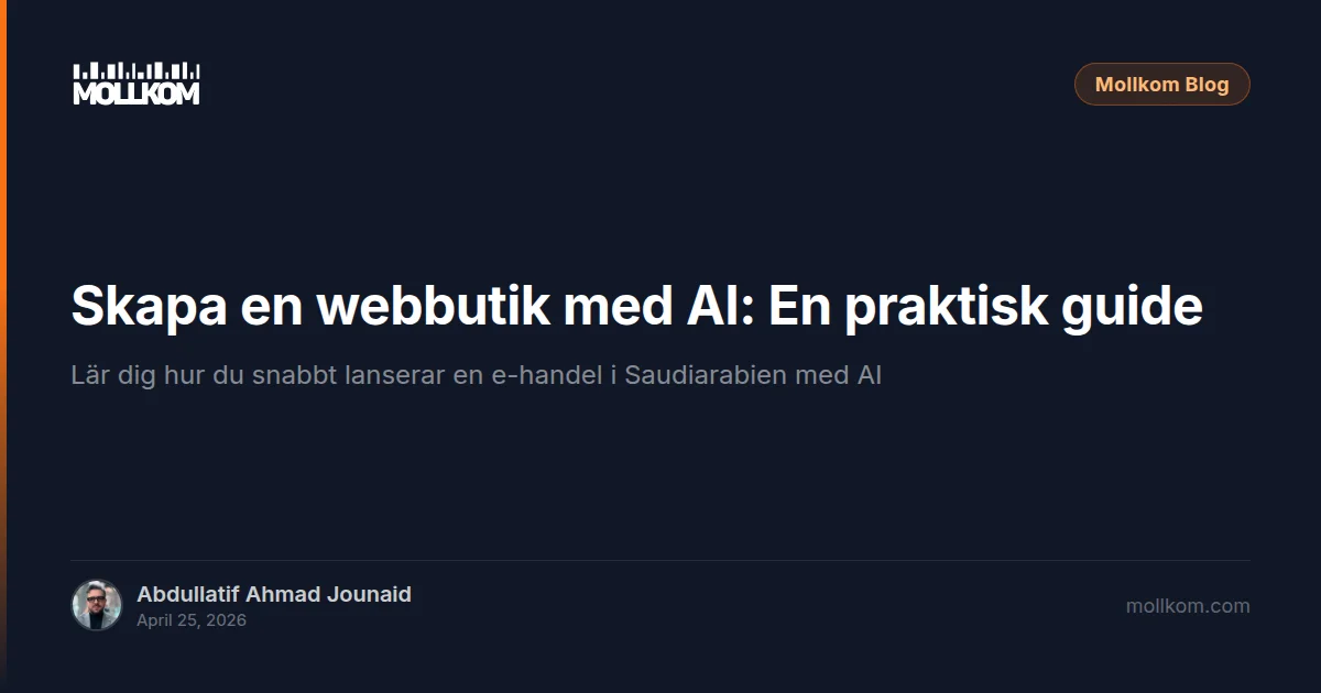 Skapa en webbutik med AI: En praktisk guide för handlare