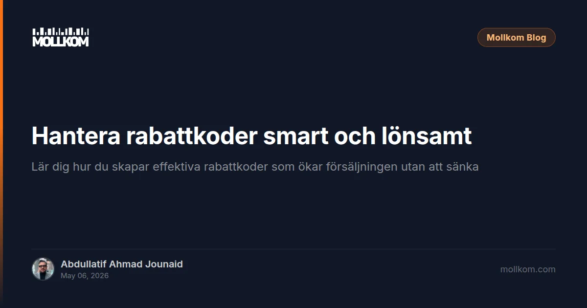 Hantera rabattkoder smart och lönsamt