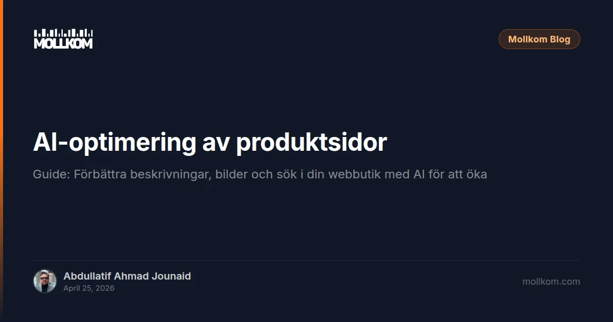 AI-optimering av produktsidor