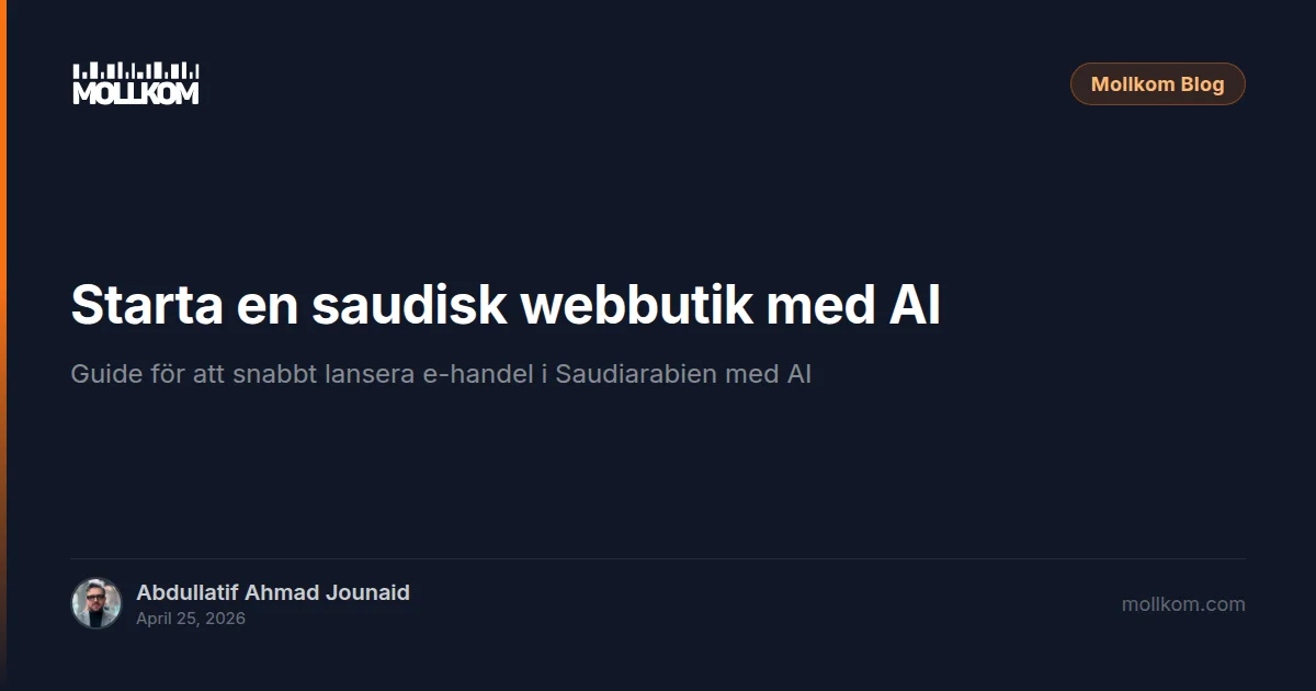 Starta en saudisk webbutik med AI